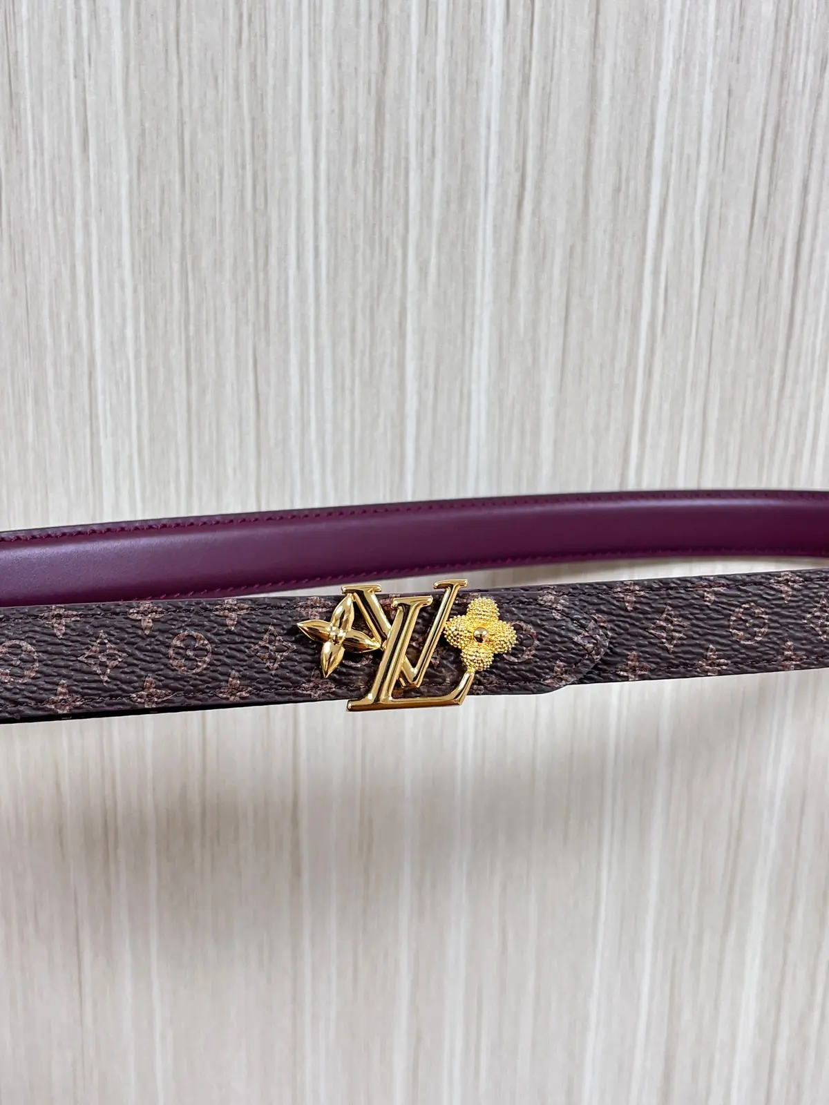 LV Style Red Leather Women's Belt Lookbook Reference image 1