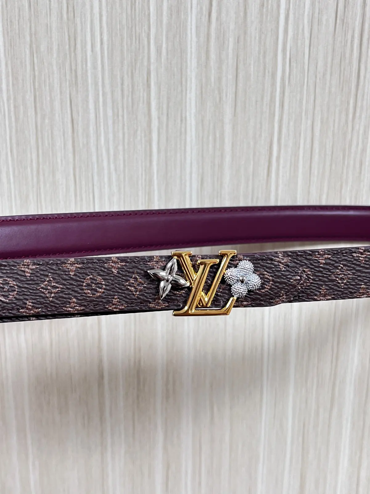 LV Style Red Leather Women's Belt Lookbook Reference image 1