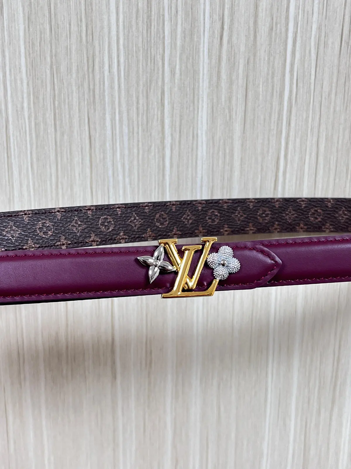 LV Style Red Leather Women's Belt Lookbook Reference image 2