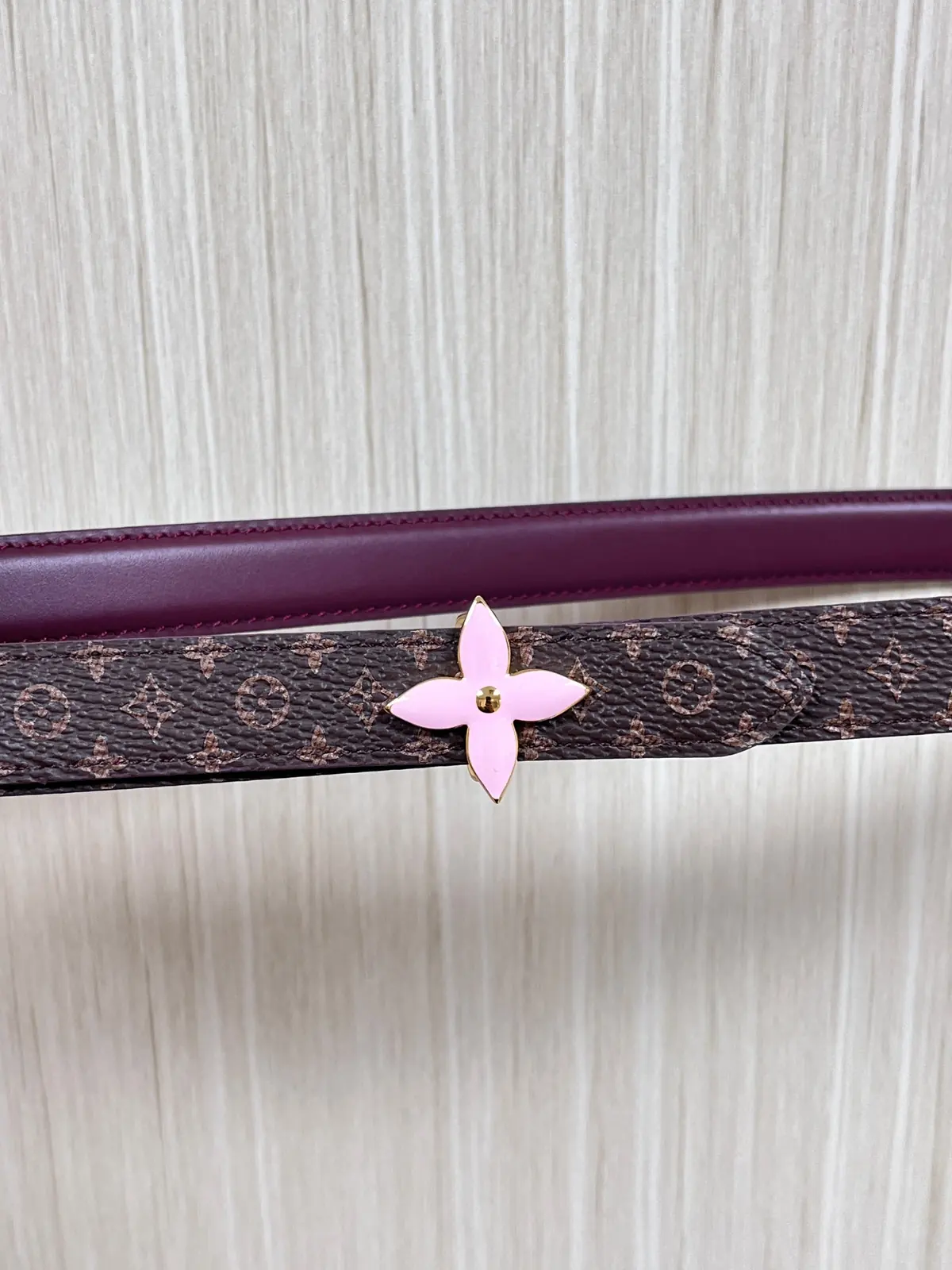 LV Style Red Leather Women's Belt Lookbook Reference image 1