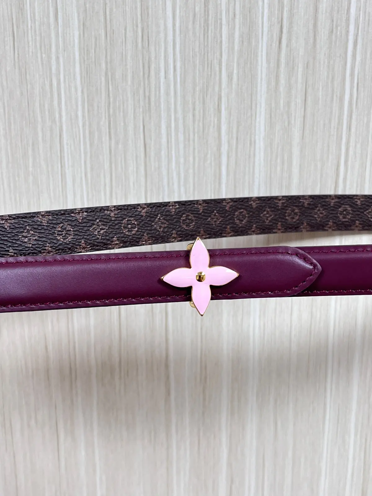 LV Style Red Leather Women's Belt Lookbook Reference image 2