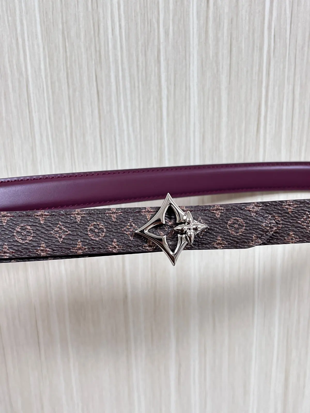 LV Style Red Leather Women's Belt Lookbook Reference image 1