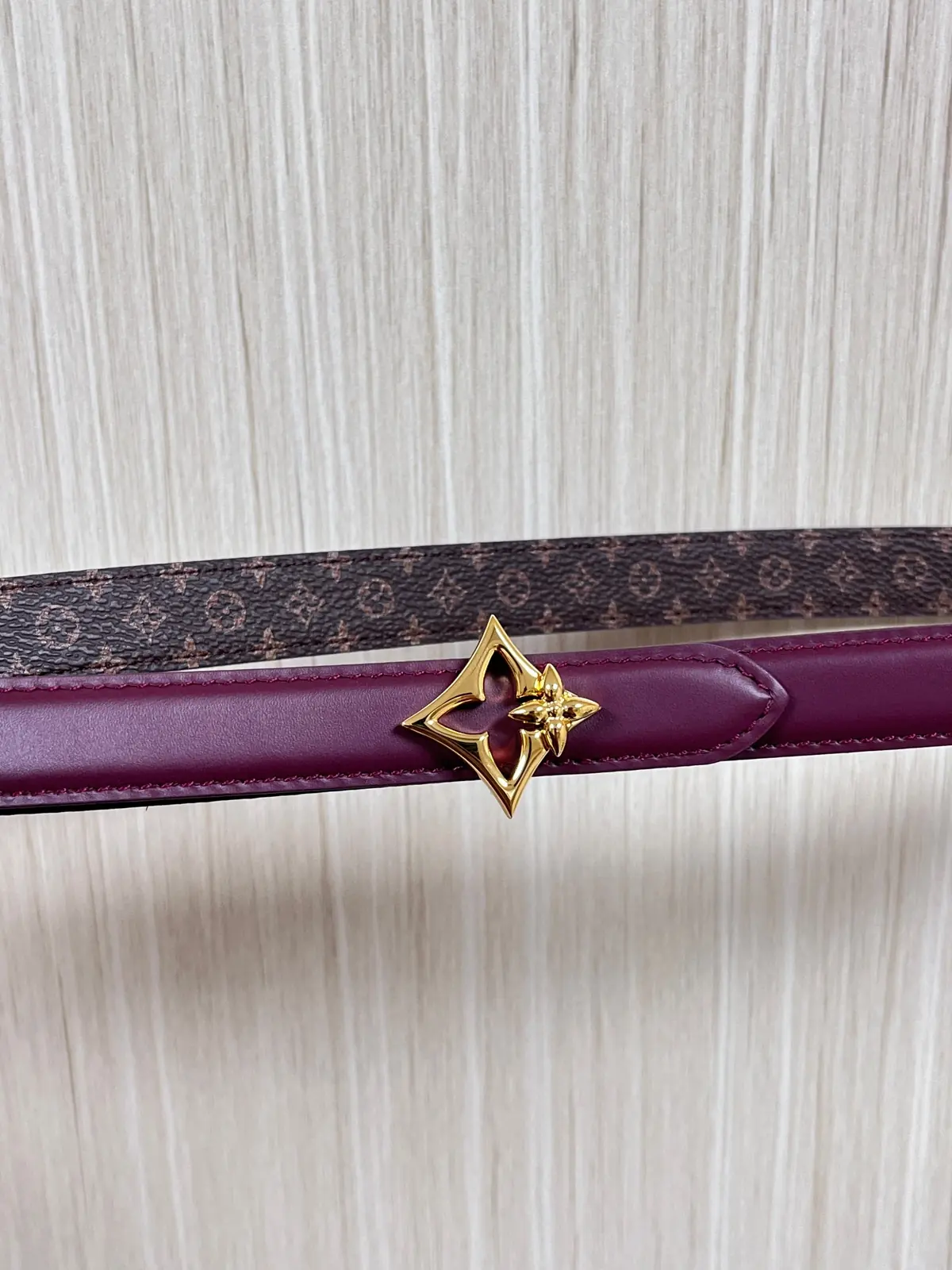 LV Style Red Leather Women's Belt Lookbook Reference image 1