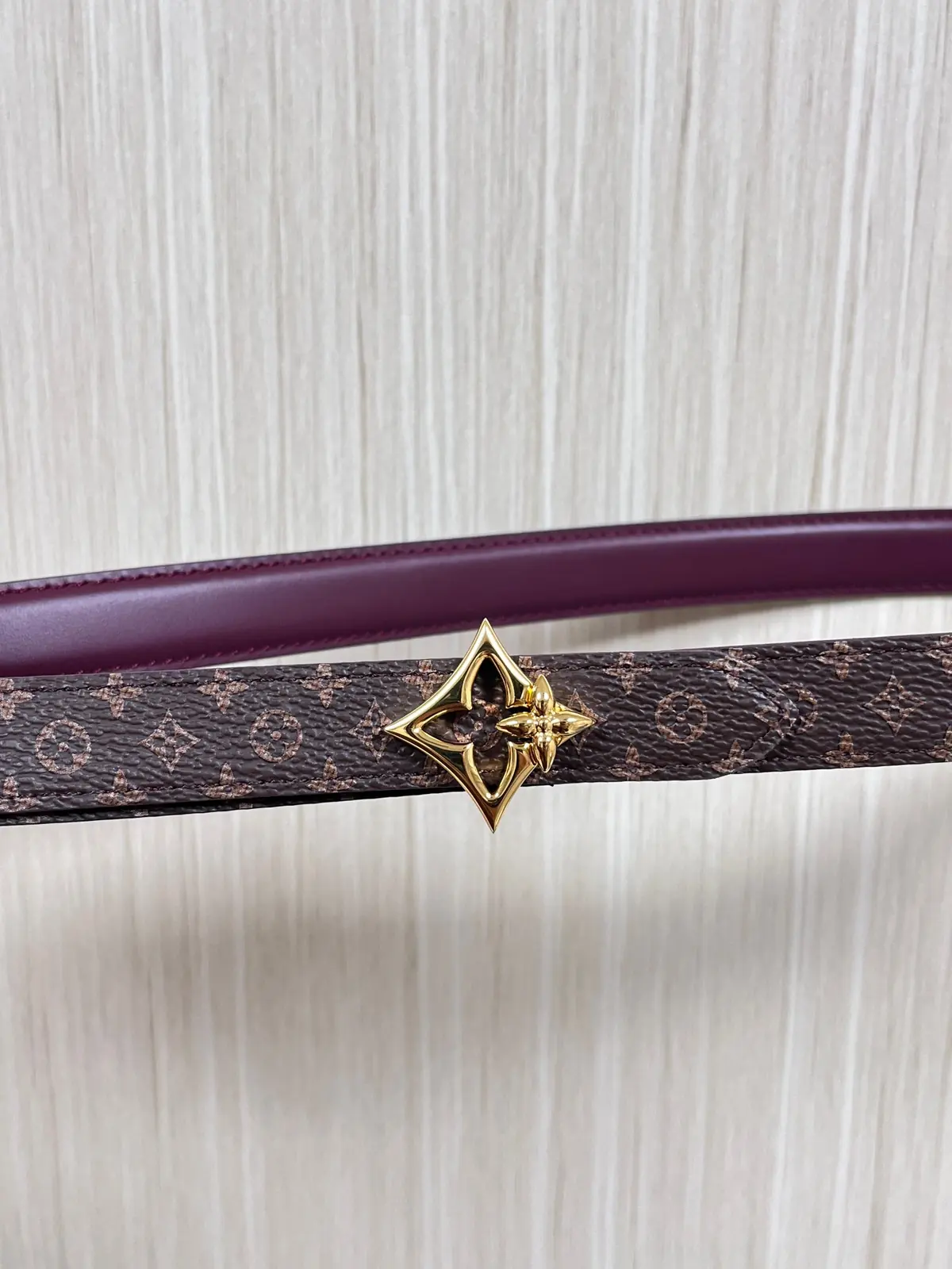LV Style Red Leather Women's Belt Lookbook Reference image 1