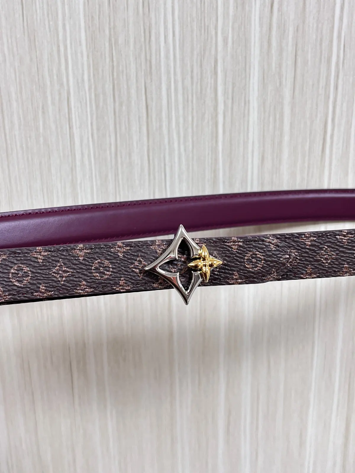 LV Style Red Leather Women's Belt Lookbook Reference image 2