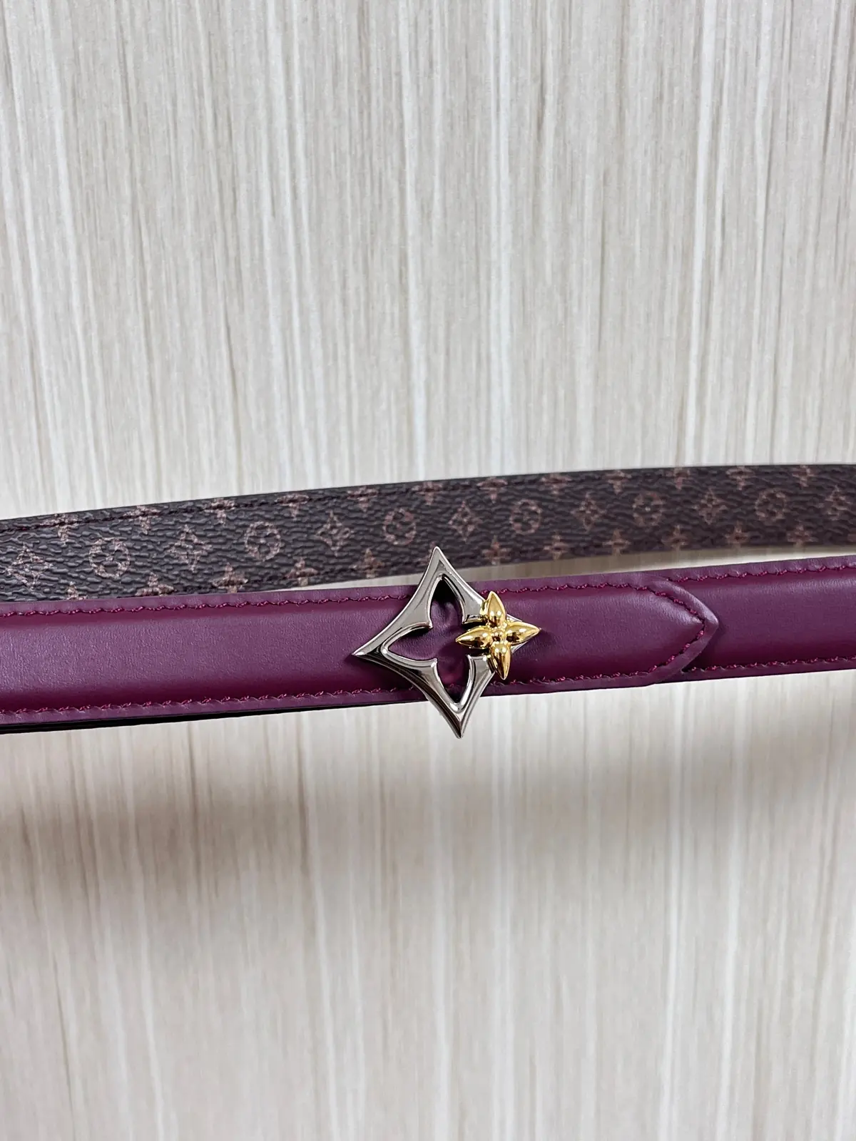 LV Style Red Leather Women's Belt Lookbook Reference image 3