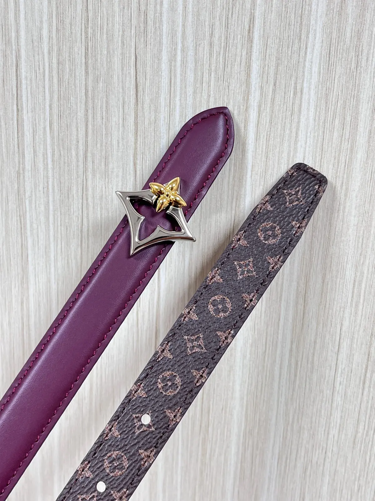LV Style Red Leather Women's Belt Lookbook Reference image 5