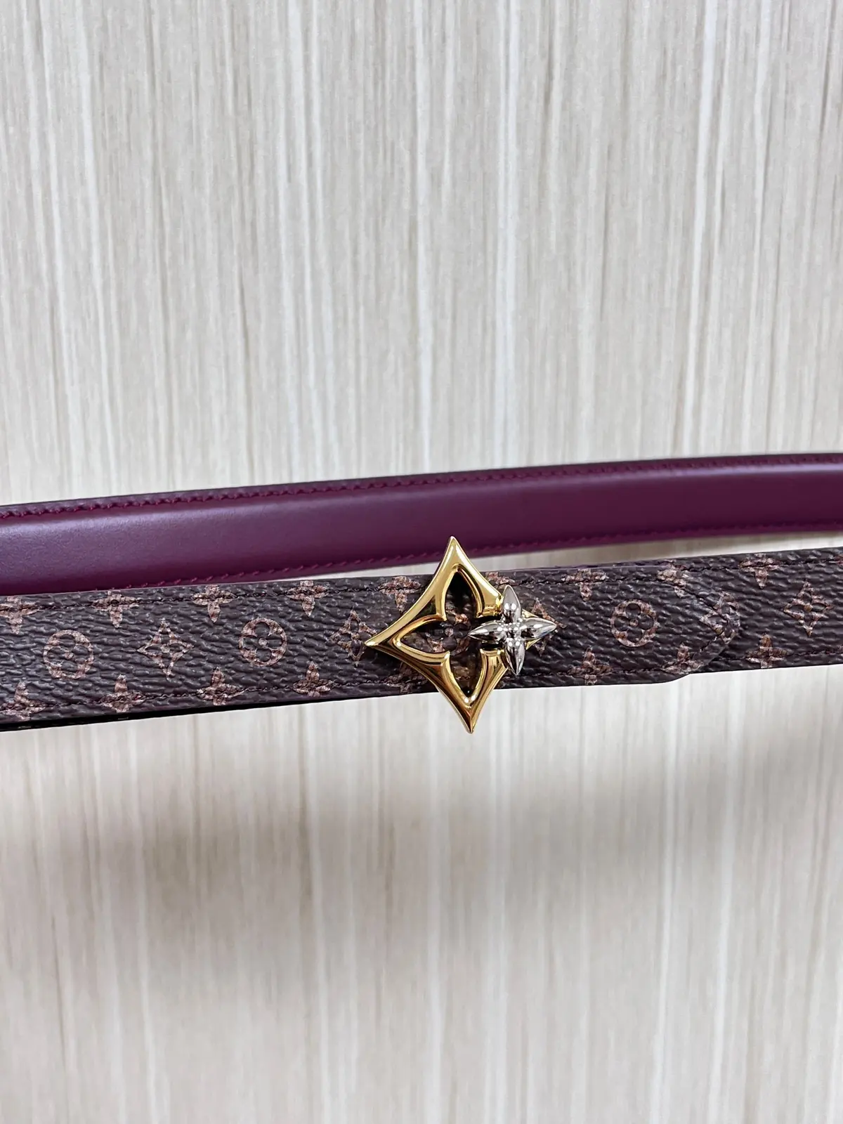 LV Style Red Leather Women's Belt Lookbook Reference image 1