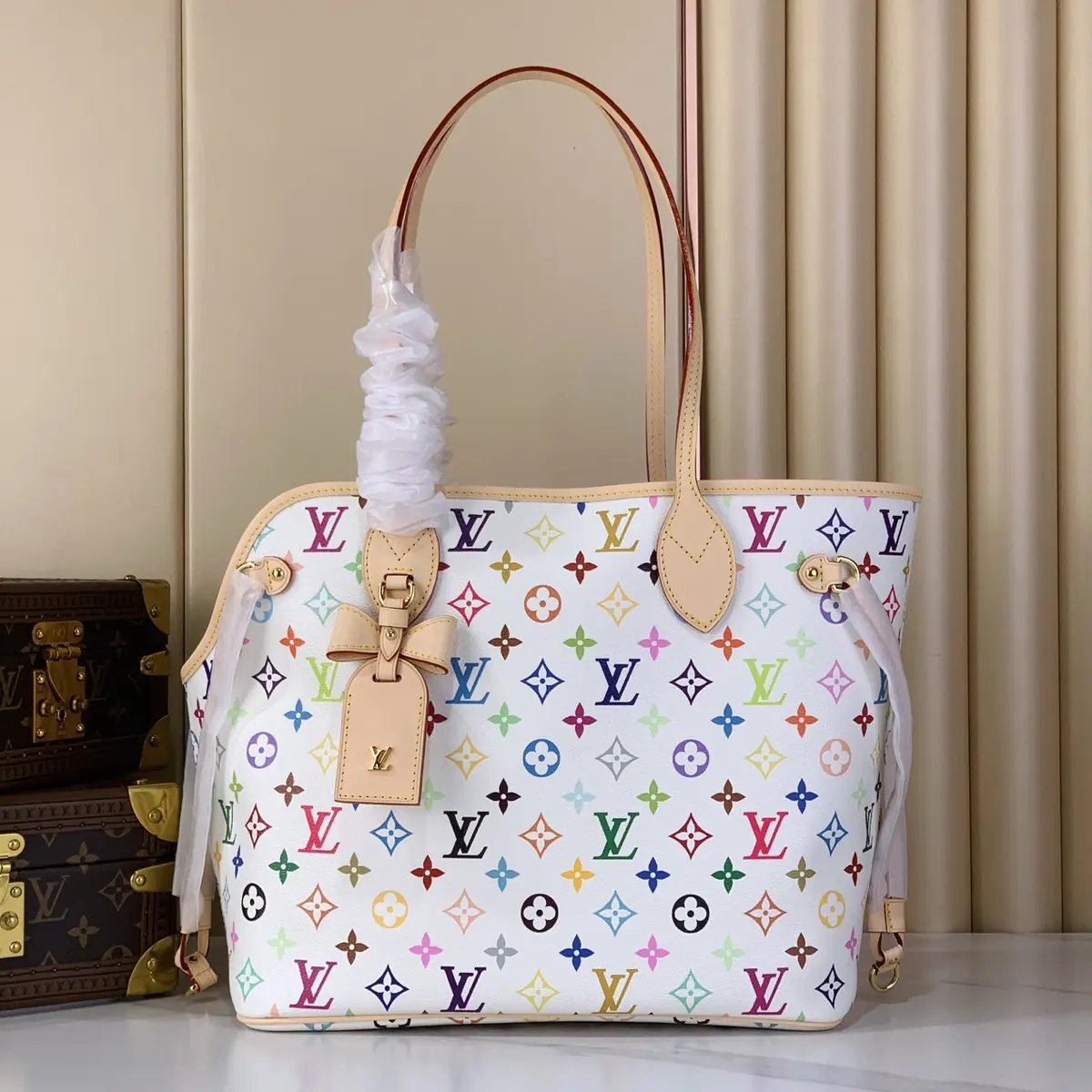 LV Style White Canvas Top Handle Bag Lookbook Reference image 1