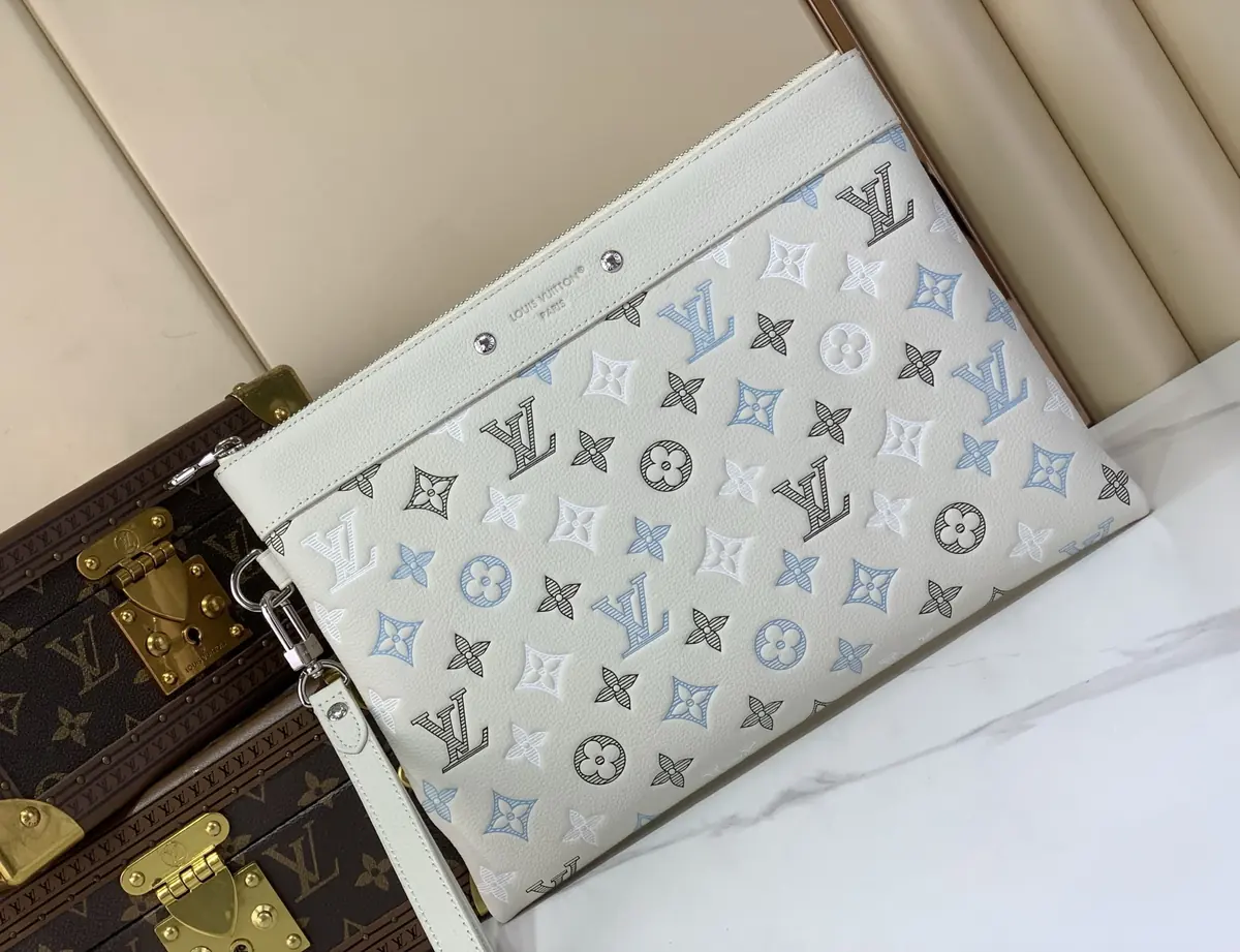 LV Style White Leather Clutch Lookbook Reference image 1
