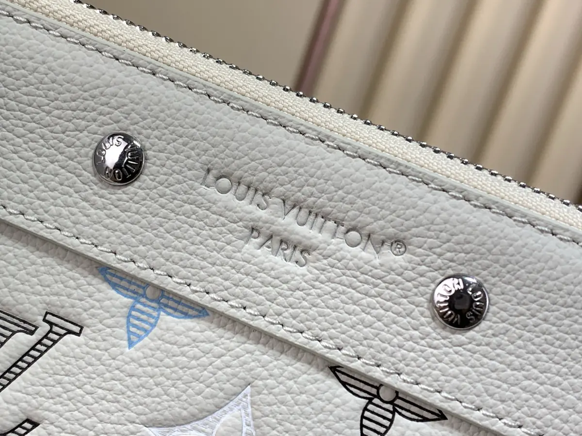 LV Style White Leather Clutch Lookbook Reference image 6