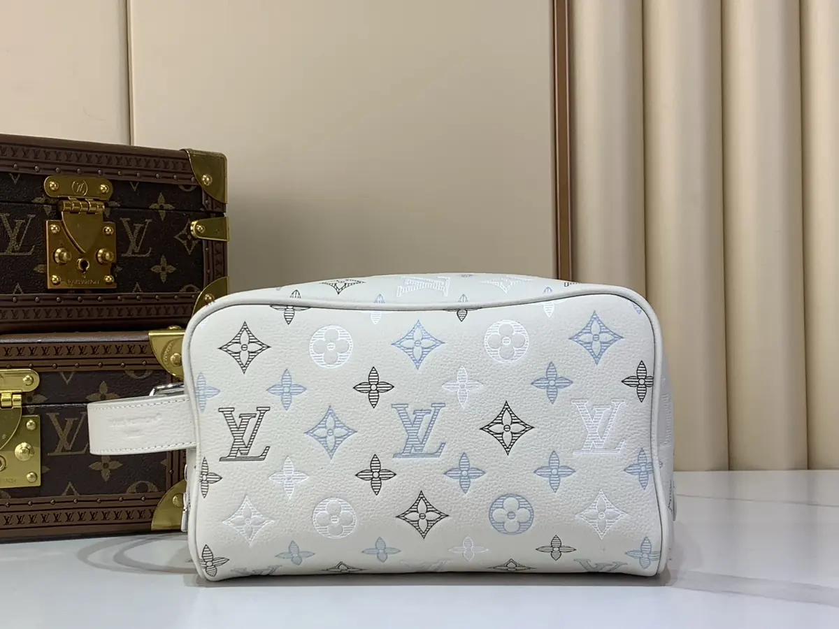 LV Style White Leather Toiletry Bag Lookbook Reference image 1