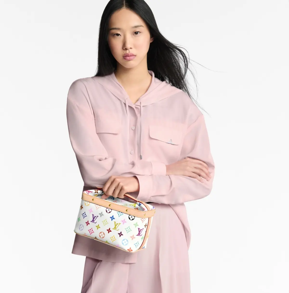 LV Style White Leather Top Handle Bag Lookbook Reference image 1