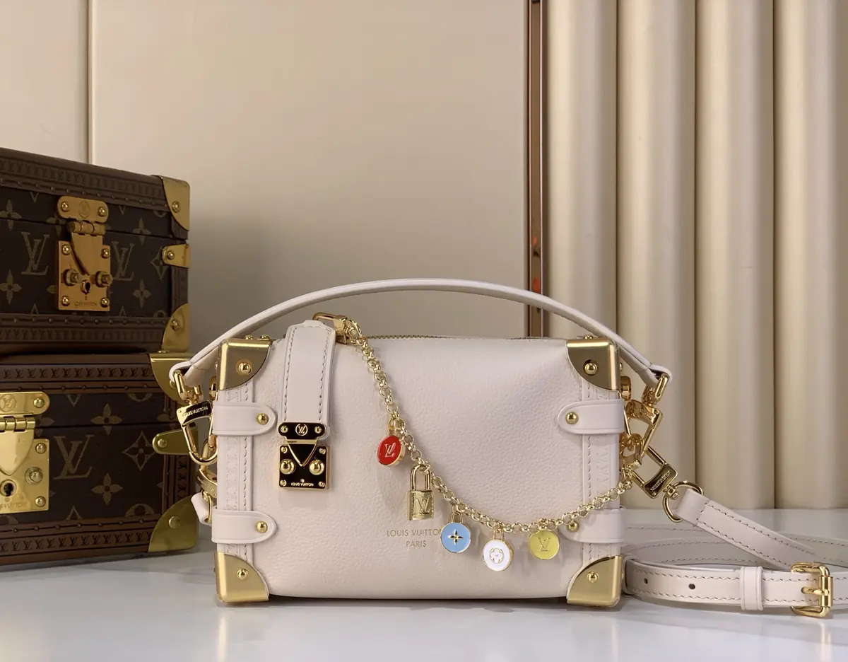 LV Style White Leather Top Handle Bag Lookbook Reference image 1