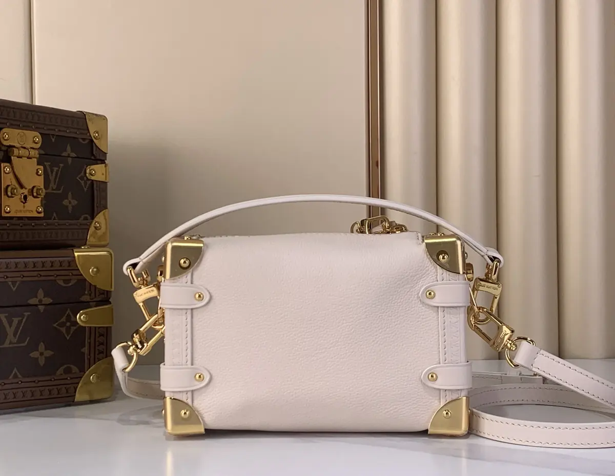 LV Style White Leather Top Handle Bag Lookbook Reference image 3