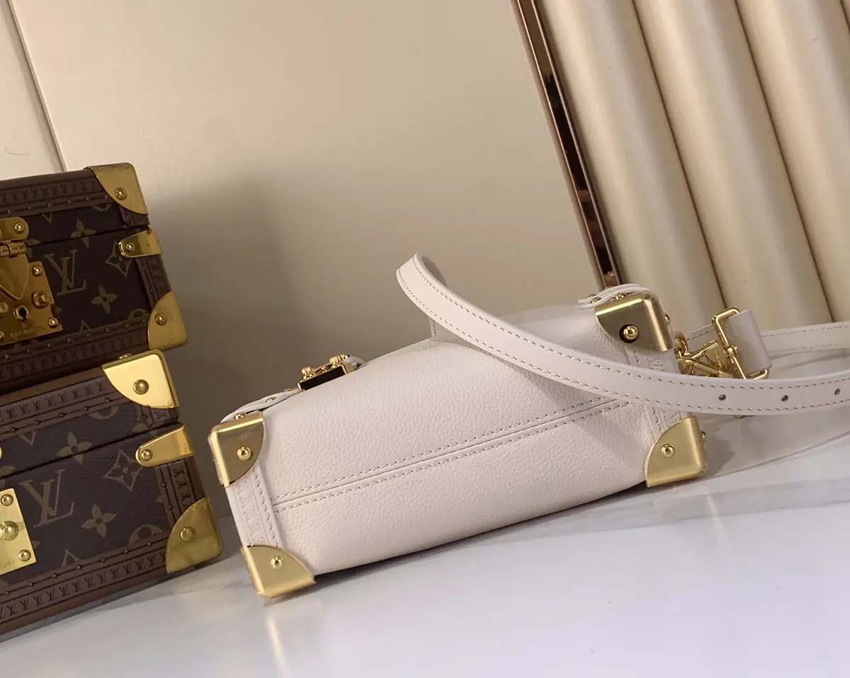 LV Style White Leather Top Handle Bag Lookbook Reference image 4