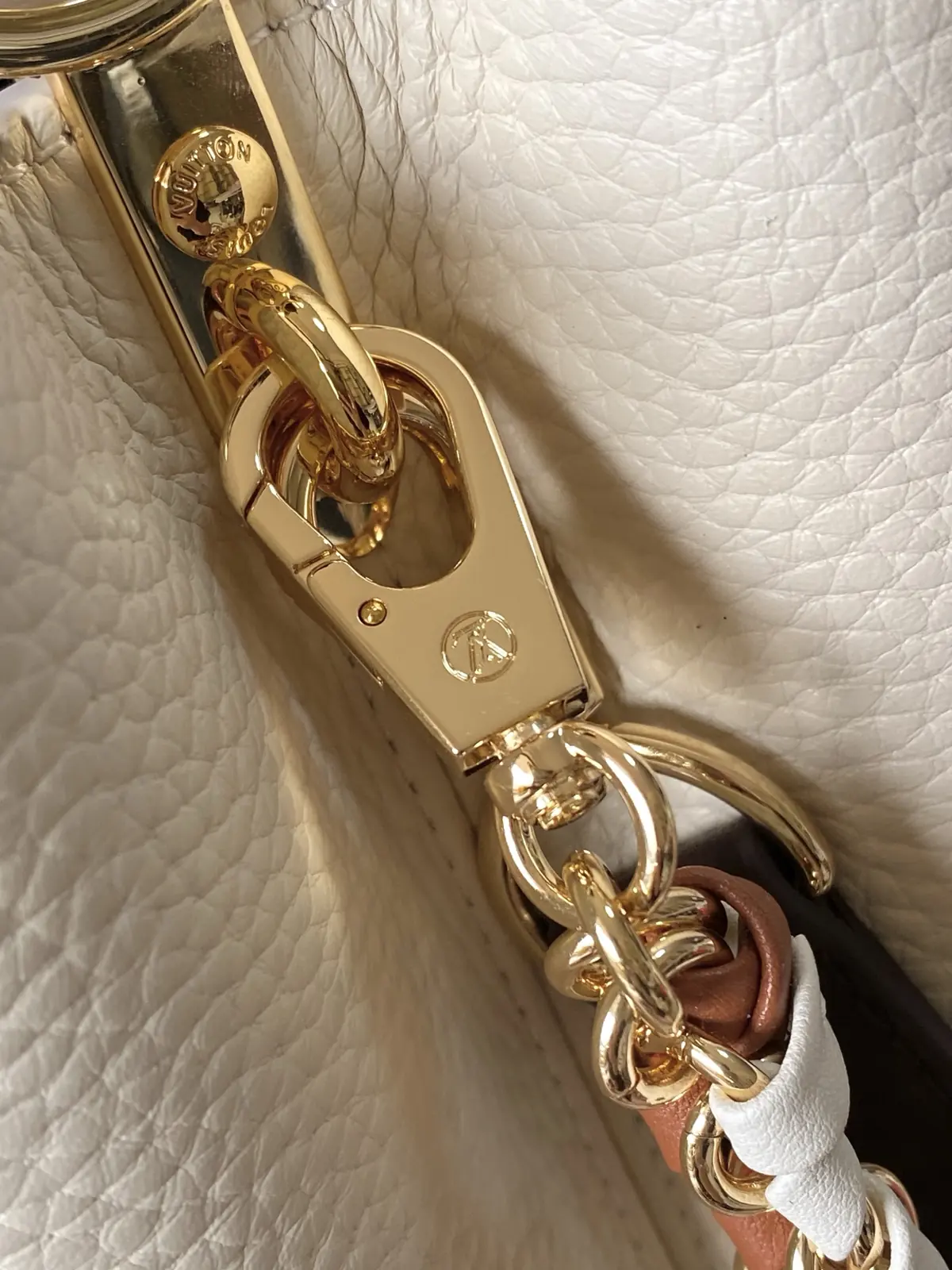 LV Style White Leather Top Handle Bag style reference detail image 6 from source 787660