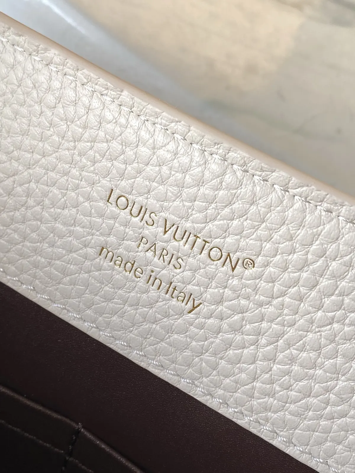 LV Style White Leather Top Handle Bag style reference detail image 9 from source 787660