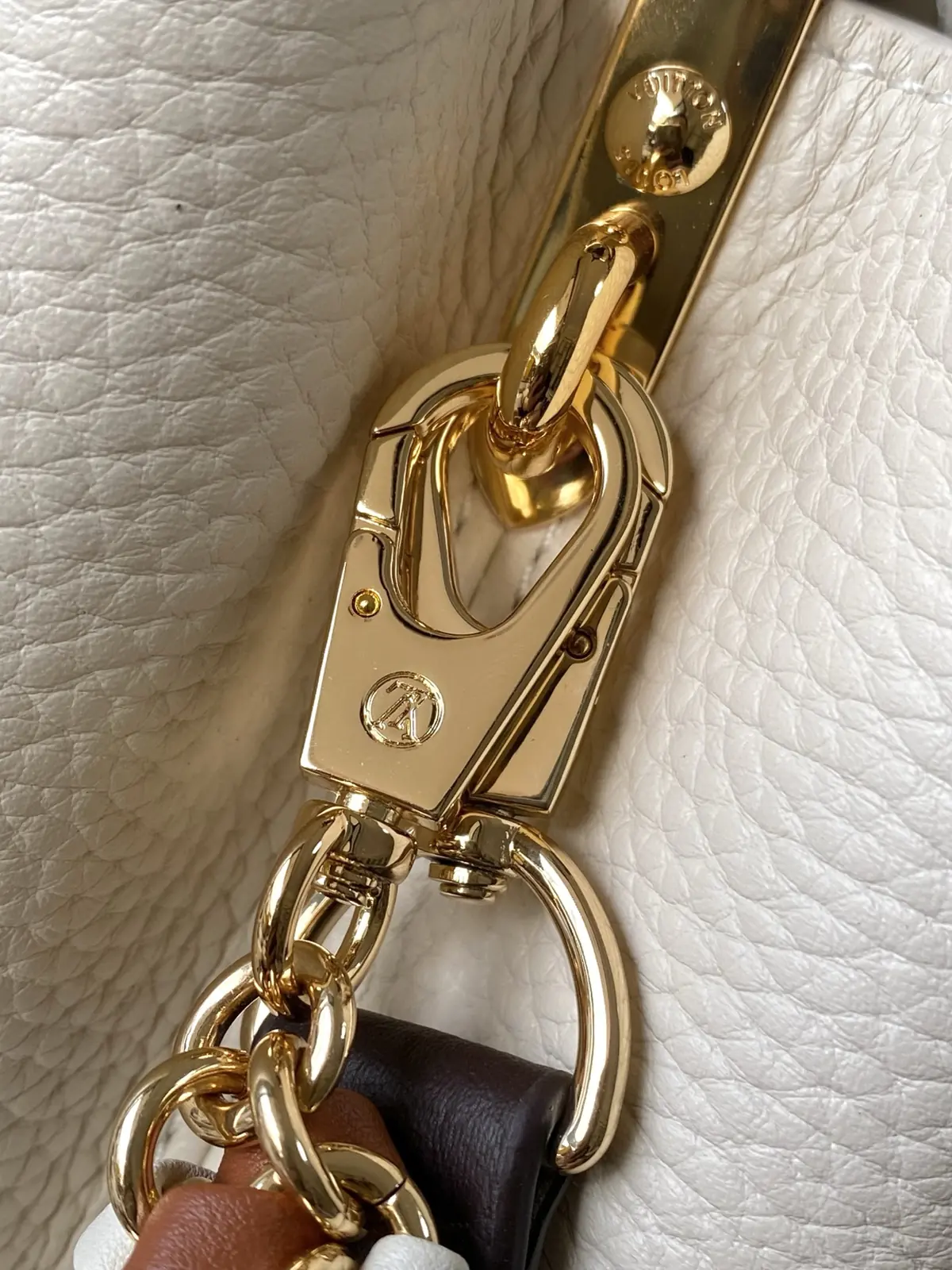 LV Style White Leather Top Handle Bag style reference detail image 6 from source 787661