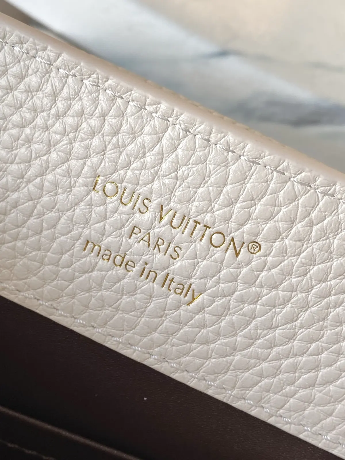 LV Style White Leather Top Handle Bag style reference detail image 9 from source 787661