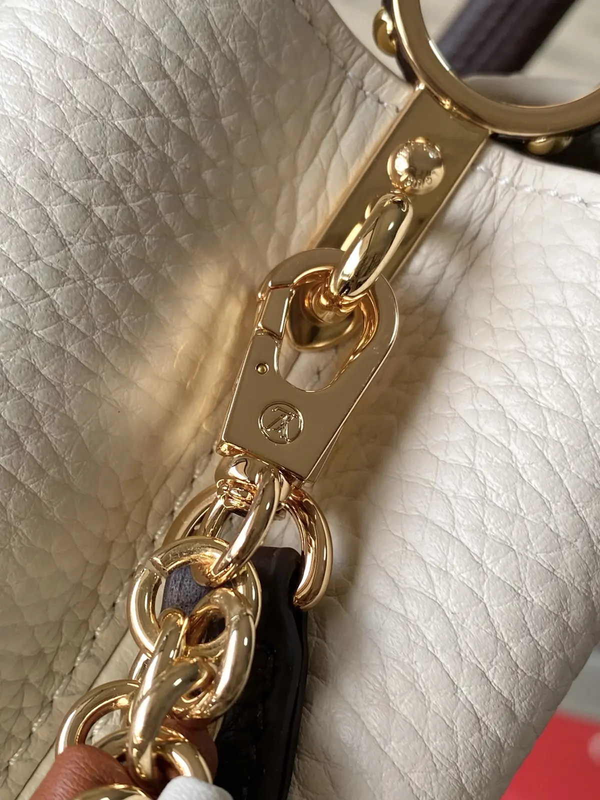 LV Style White Leather Top Handle Bag style reference detail image 6 from source 787662