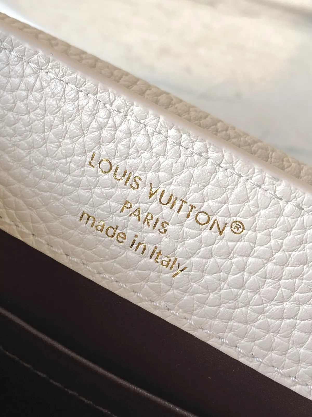 LV Style White Leather Top Handle Bag style reference detail image 9 from source 787662