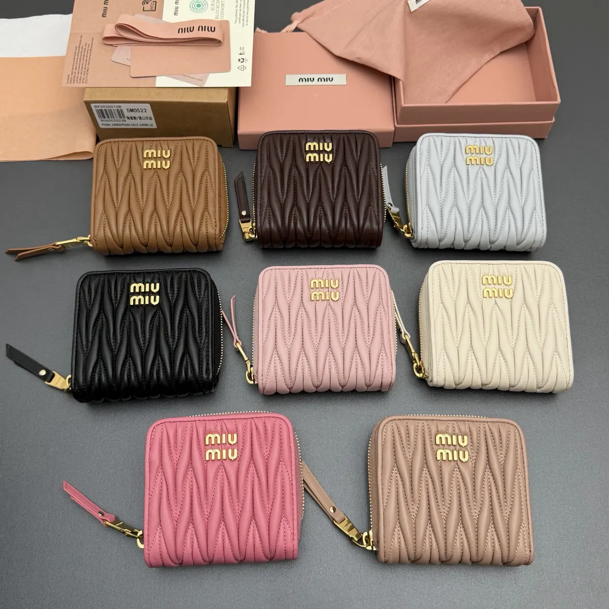 Miu Miu Style Beige Leather Wallet Lookbook Reference image 1