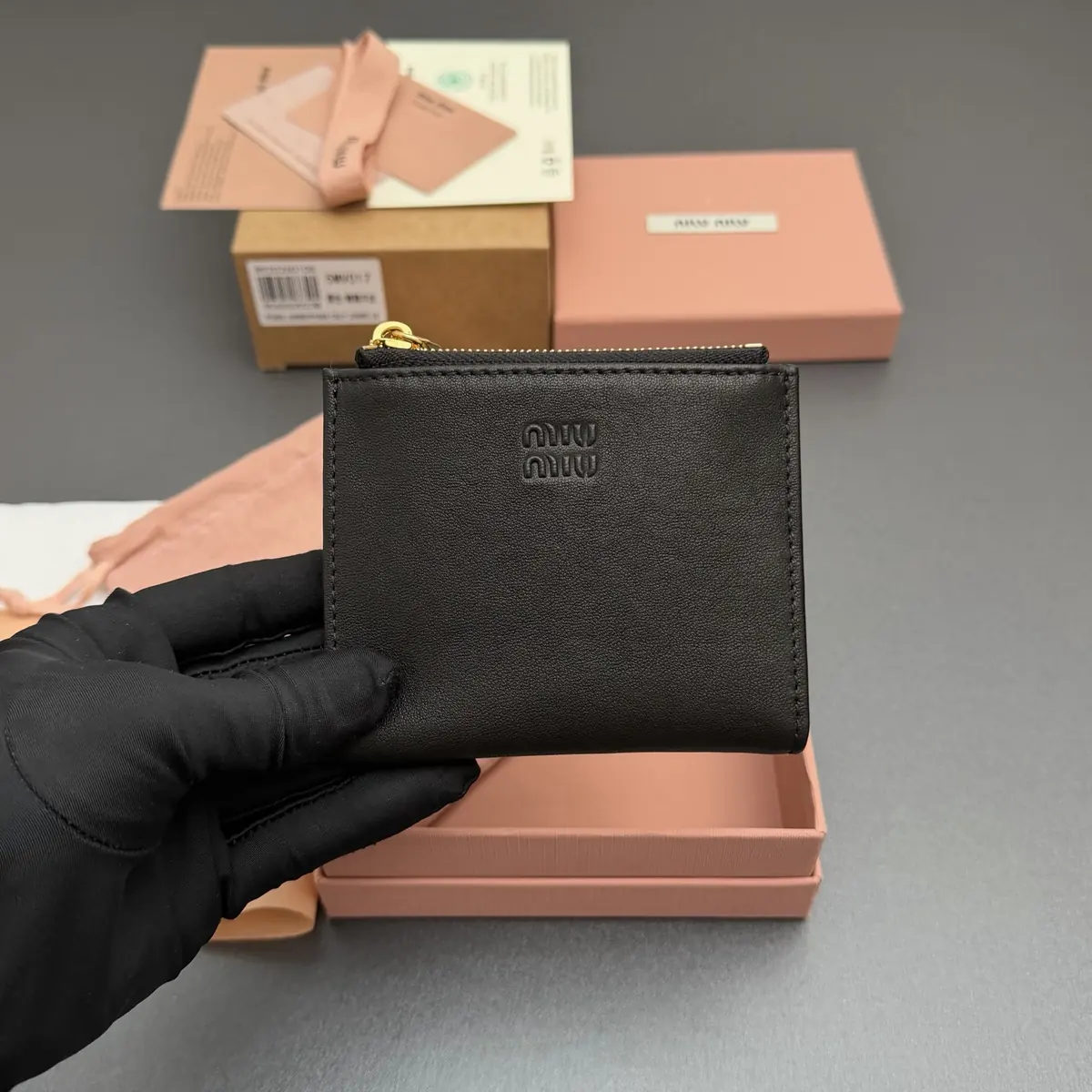 Miu Miu Style Black Leather Wallet Lookbook Reference image 6