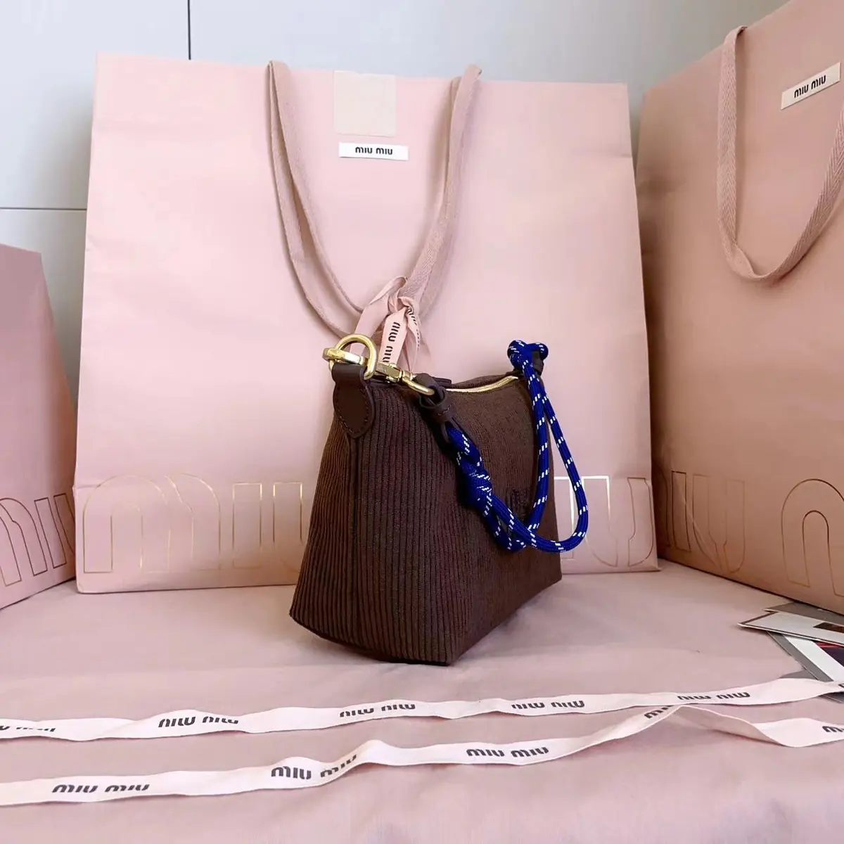 Miu Miu Style Canvas Crossbody Bag Lookbook Reference image 2