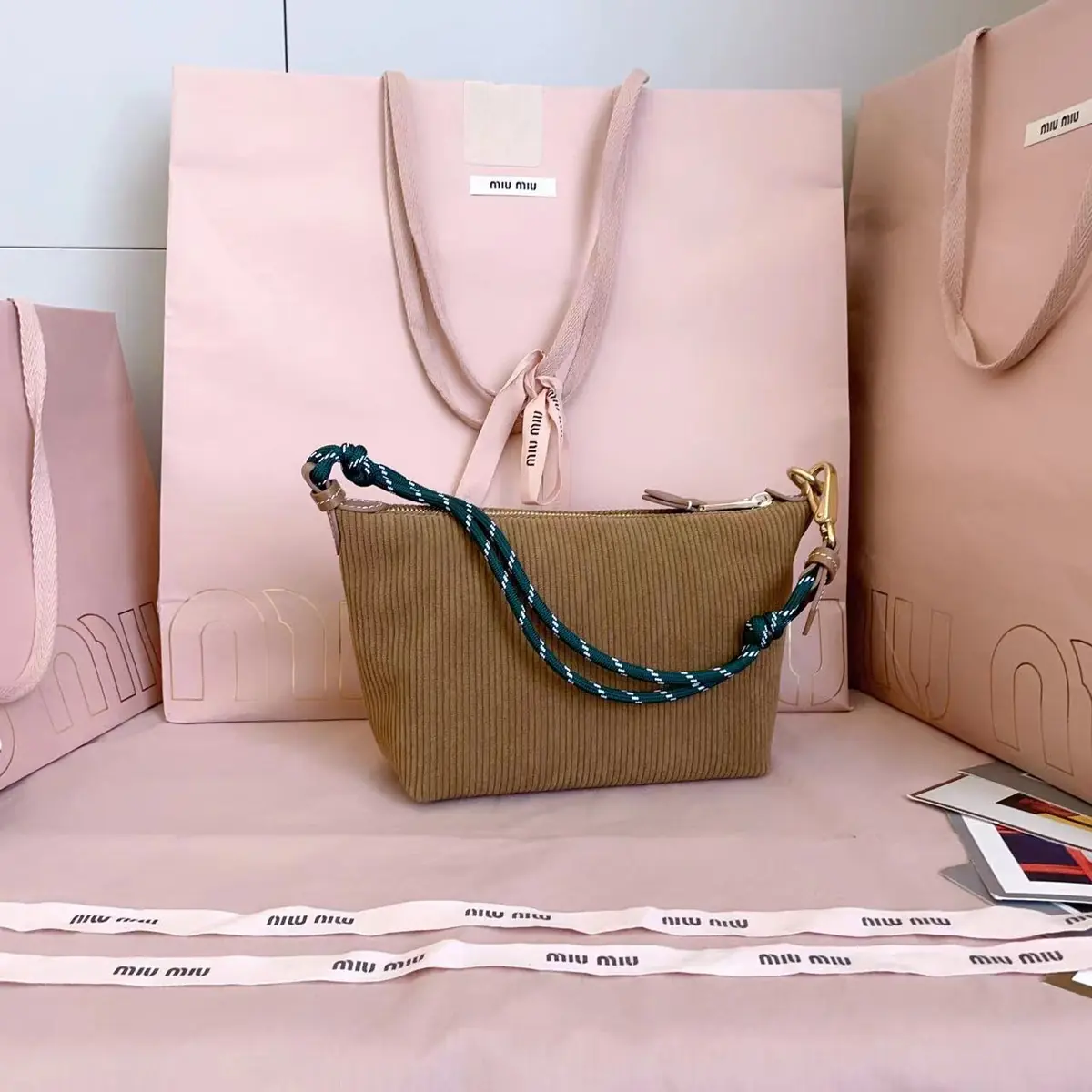 Miu Miu Style Canvas Crossbody Bag Lookbook Reference image 3