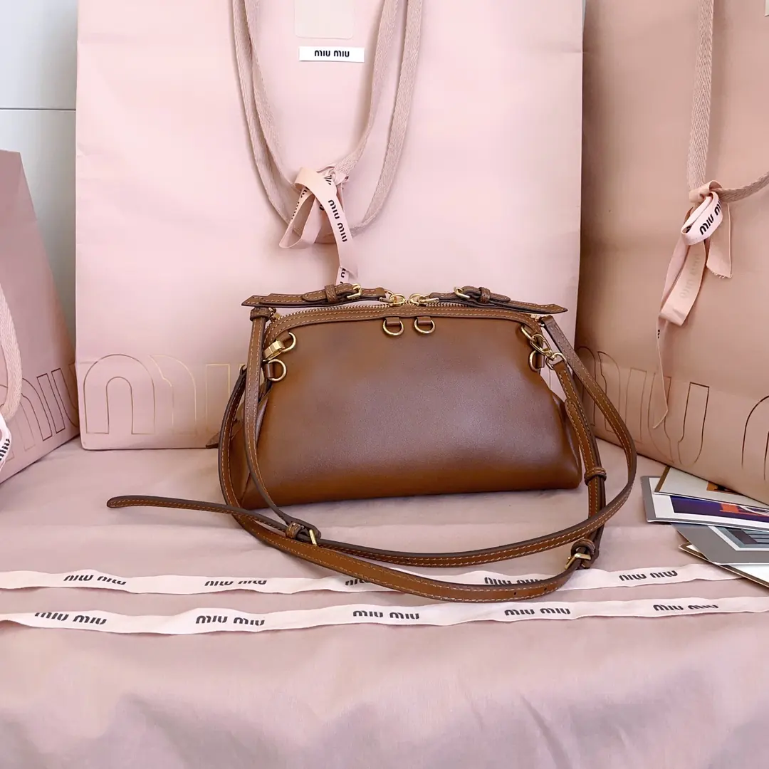 Miu Miu Style Leather Backpack Lookbook Reference image 3