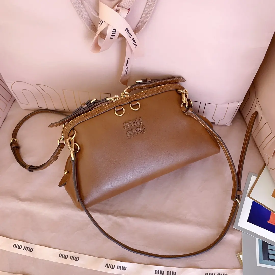Miu Miu Style Leather Backpack Lookbook Reference image 5