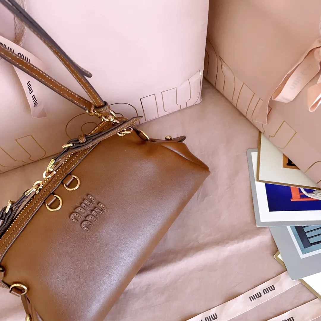 Miu Miu Style Leather Backpack Lookbook Reference image 6