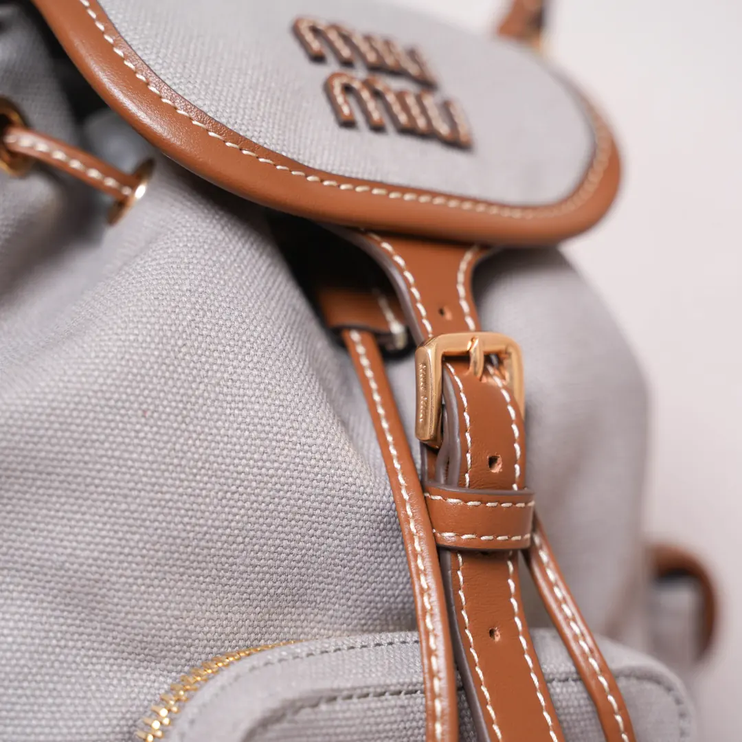 Miu Miu Style White Leather Backpack Bags Backpack detail image 7 from source 719346