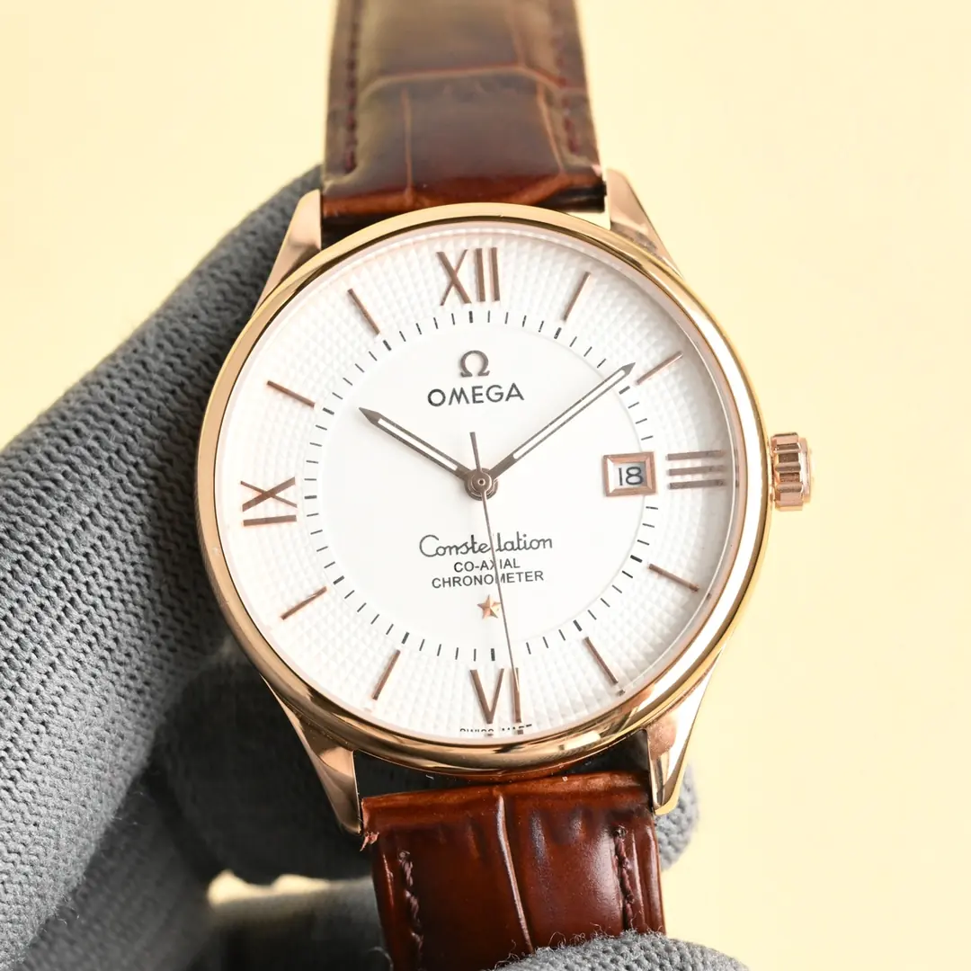 Omega（欧米茄） Style Beige Leather Watches Lookbook Reference image 3