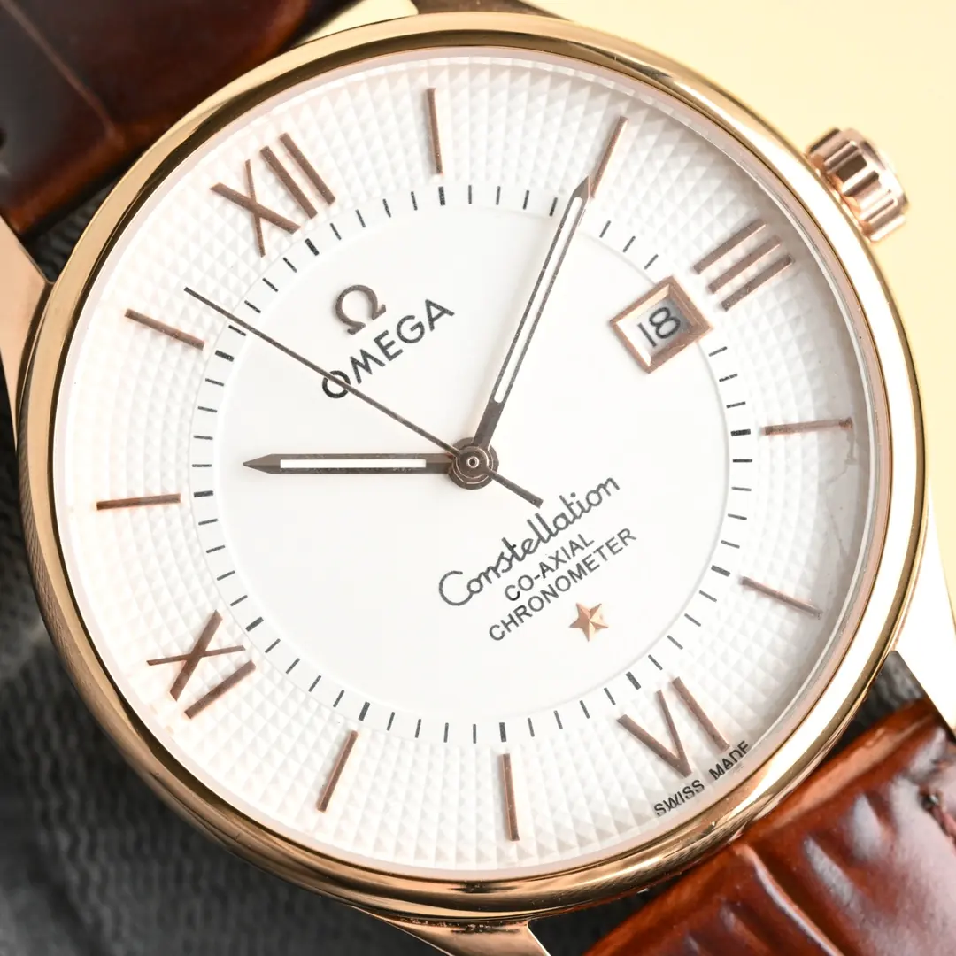 Omega（欧米茄） Style Beige Leather Watches Lookbook Reference image 5