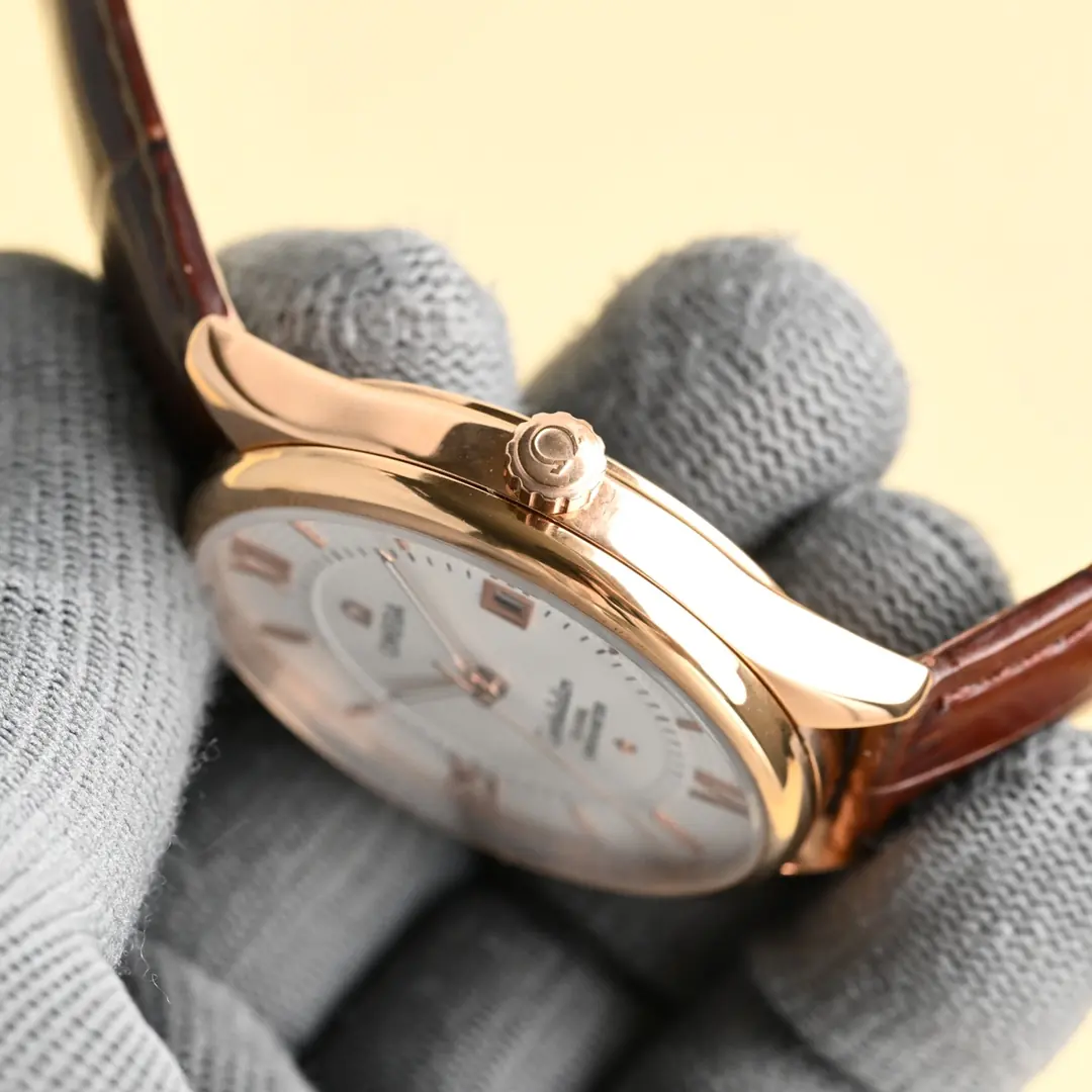 Omega（欧米茄） Style Beige Leather Watches Lookbook Reference image 6
