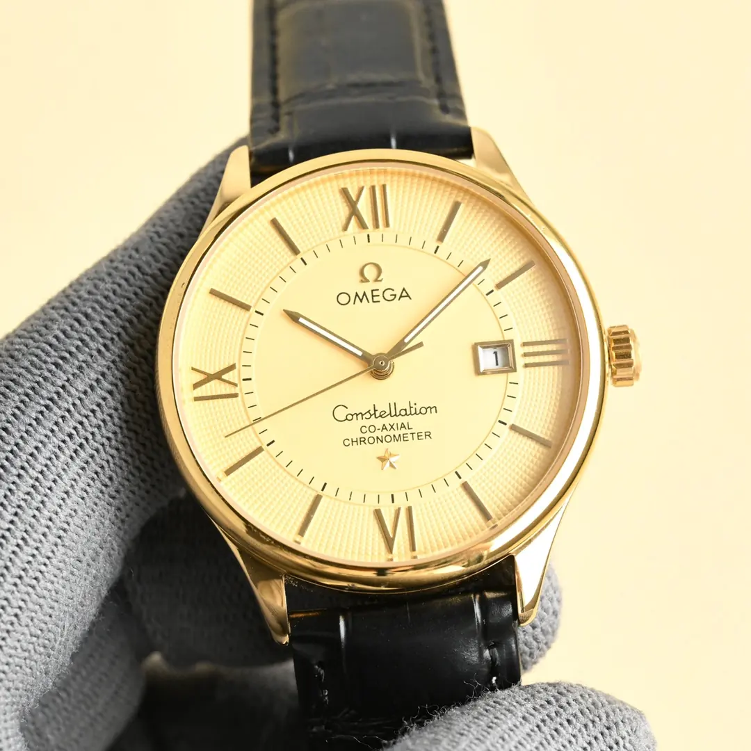 Omega（欧米茄） Style Beige Leather Watches Lookbook Reference image 1