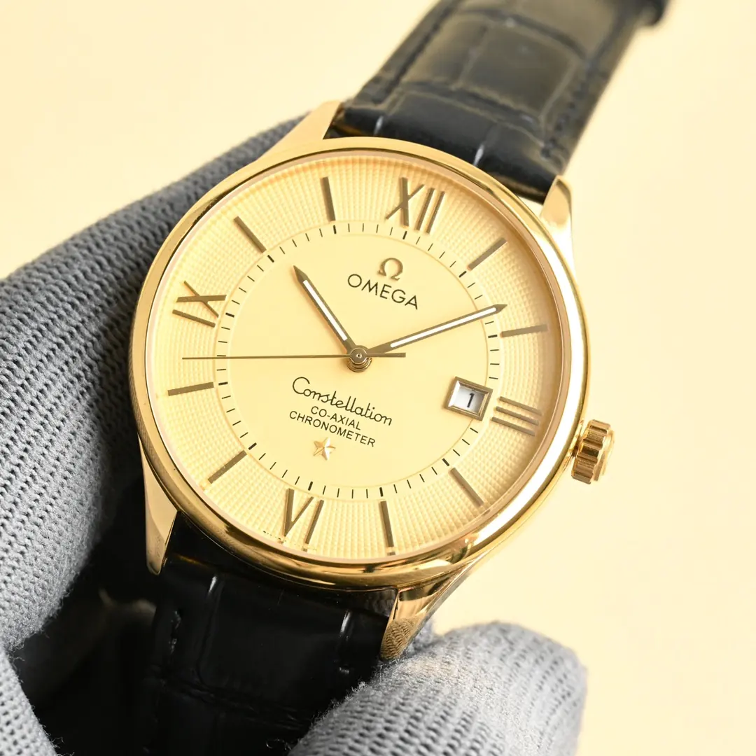 Omega（欧米茄） Style Beige Leather Watches Lookbook Reference image 2