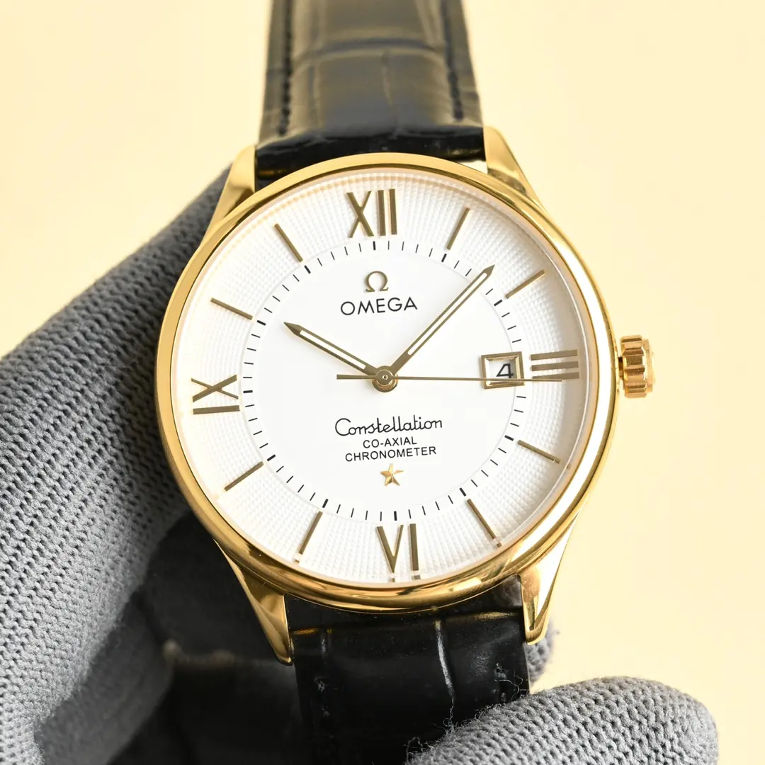 Omega（欧米茄） Style Beige Leather Watches Lookbook Reference image 3