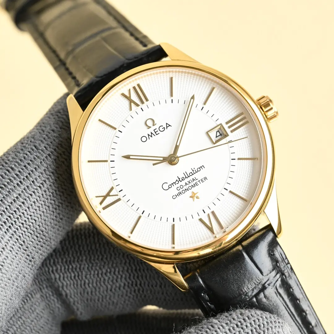 Omega（欧米茄） Style Beige Leather Watches Lookbook Reference image 5