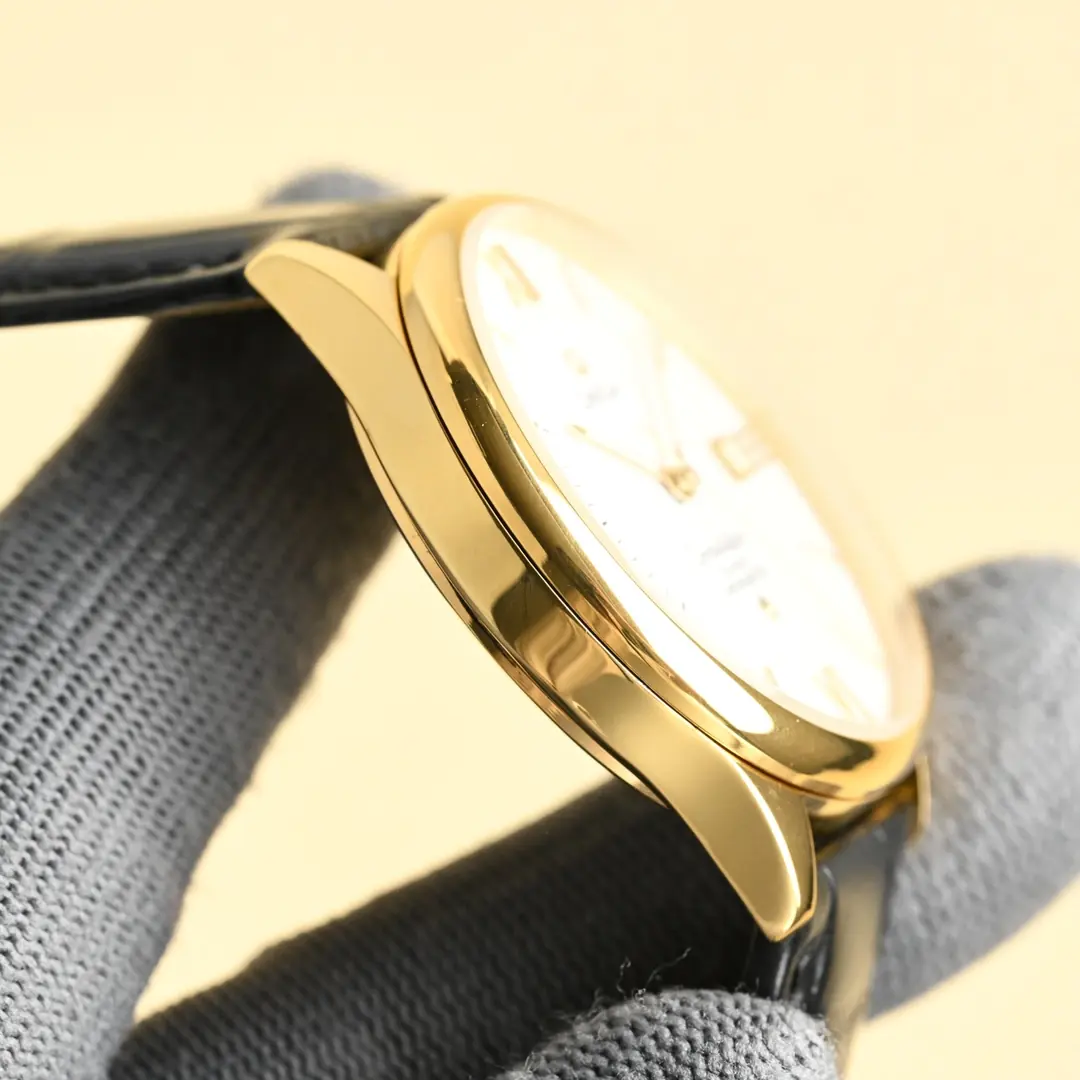 Omega（欧米茄） Style Beige Leather Watches Lookbook Reference image 6