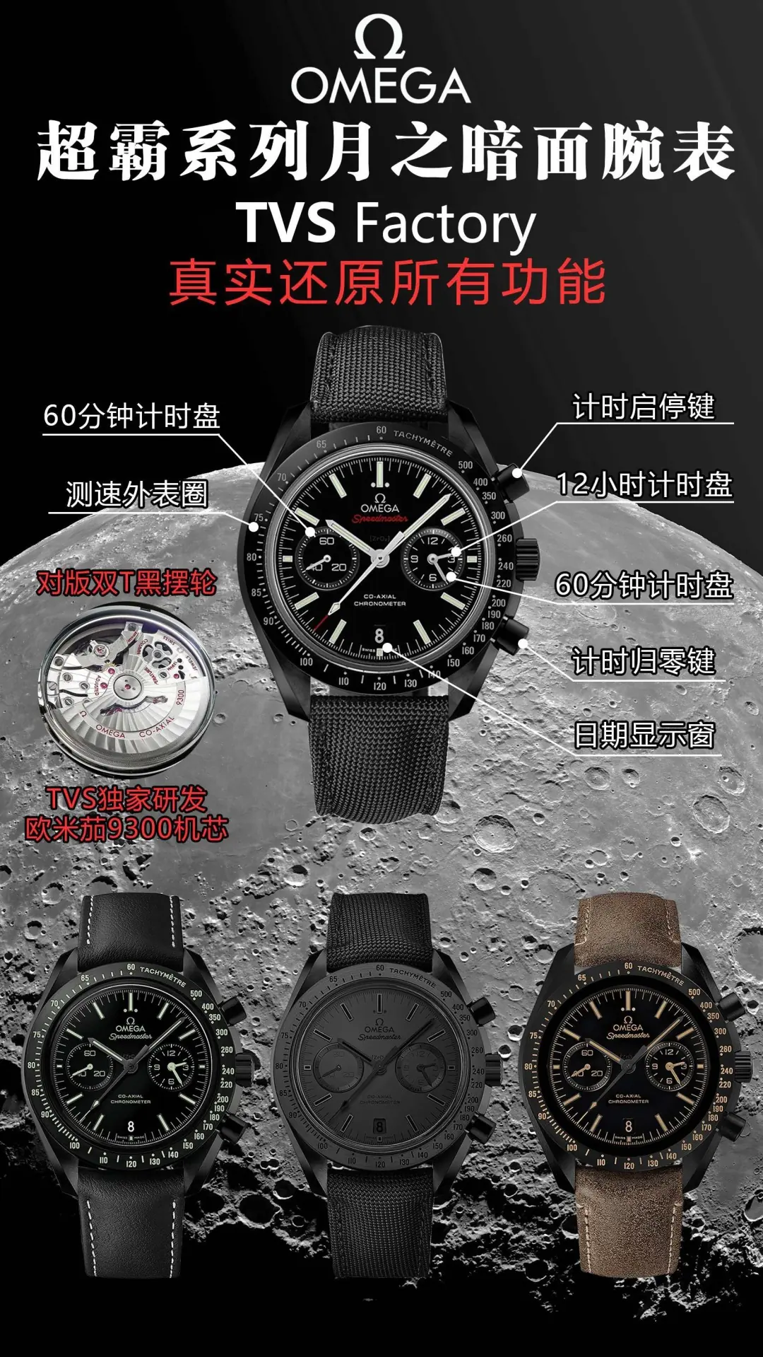 Omega（欧米茄） Style Black Leather Watches Lookbook Reference image 1
