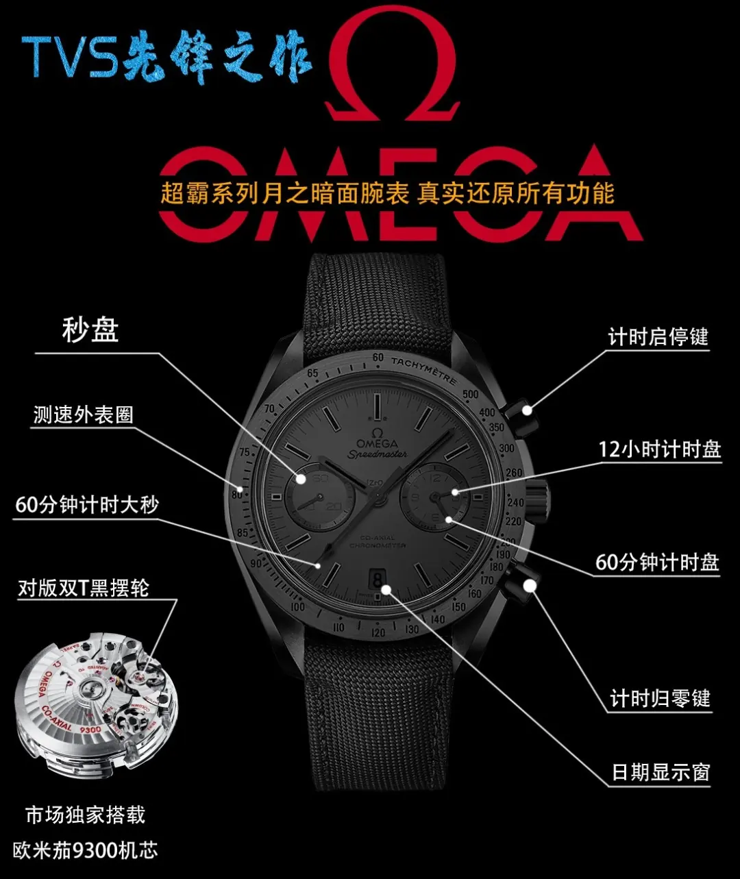 Omega（欧米茄） Style Black Leather Watches Lookbook Reference image 2