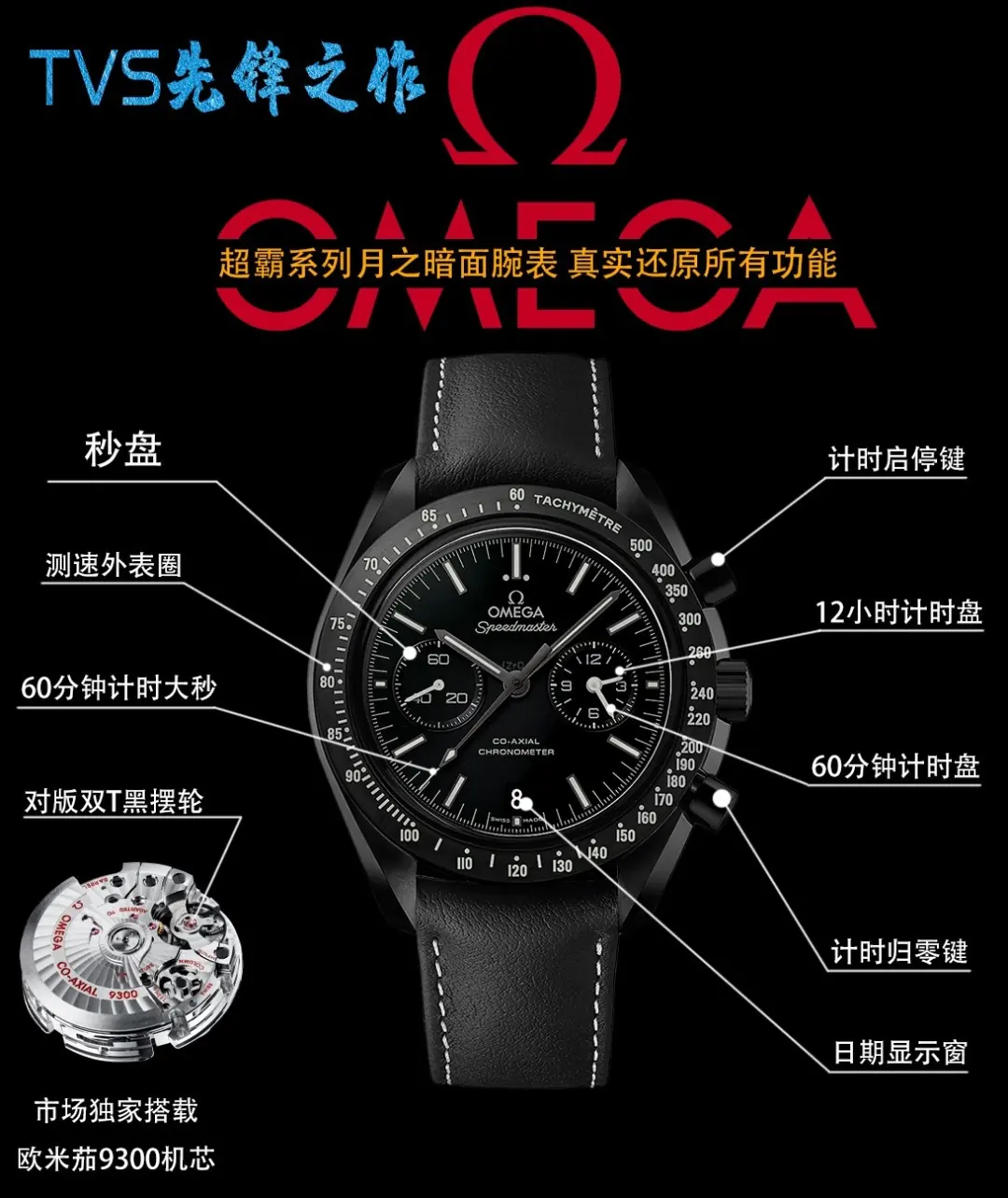 Omega（欧米茄） Style Black Leather Watches Lookbook Reference image 5