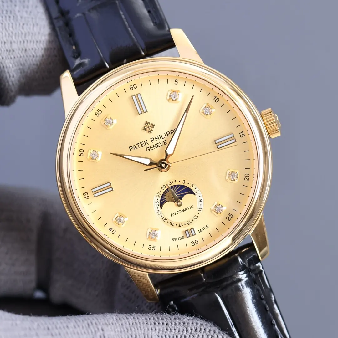 Patek Philippe（百达翡丽） Style Beige Leather Watches Lookbook Reference image 4