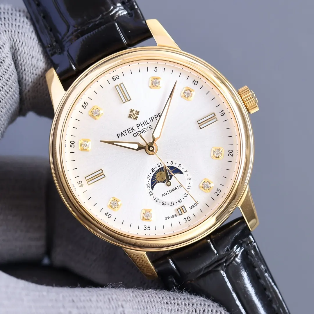 Patek Philippe（百达翡丽） Style Beige Leather Watches Lookbook Reference image 1