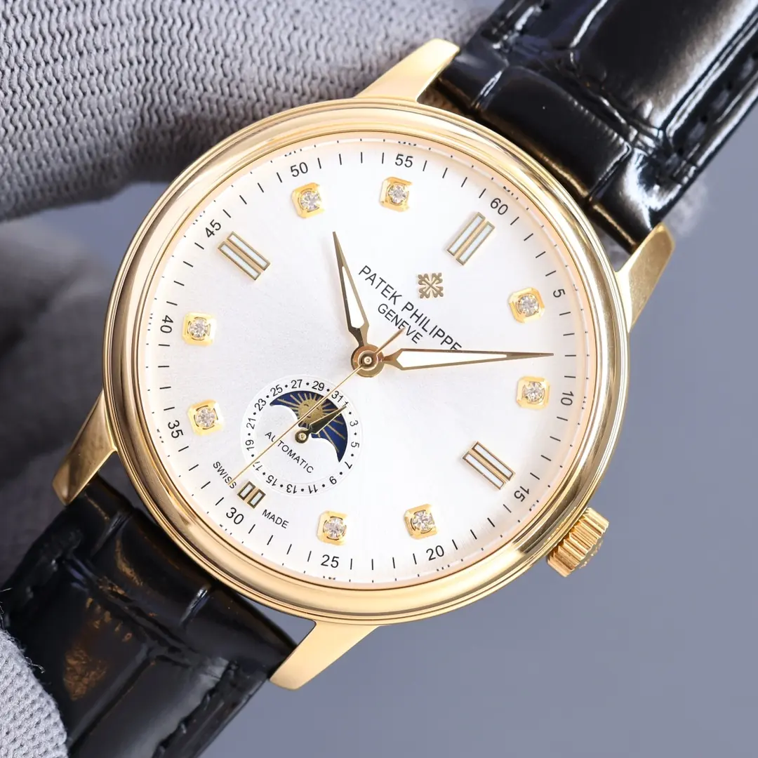 Patek Philippe（百达翡丽） Style Beige Leather Watches Lookbook Reference image 2