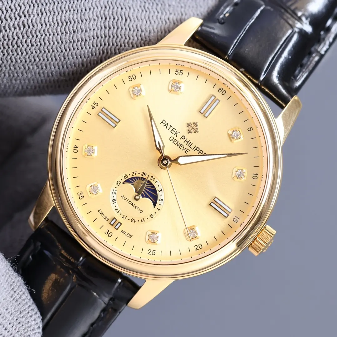 Patek Philippe（百达翡丽） Style Beige Leather Watches Lookbook Reference image 4