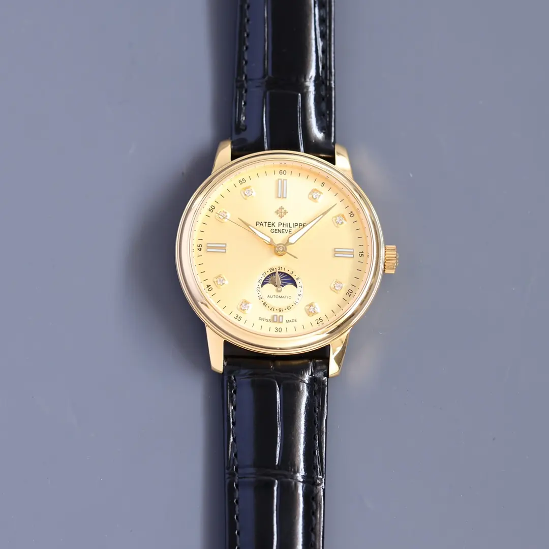 Patek Philippe（百达翡丽） Style Beige Leather Watches Lookbook Reference image 5